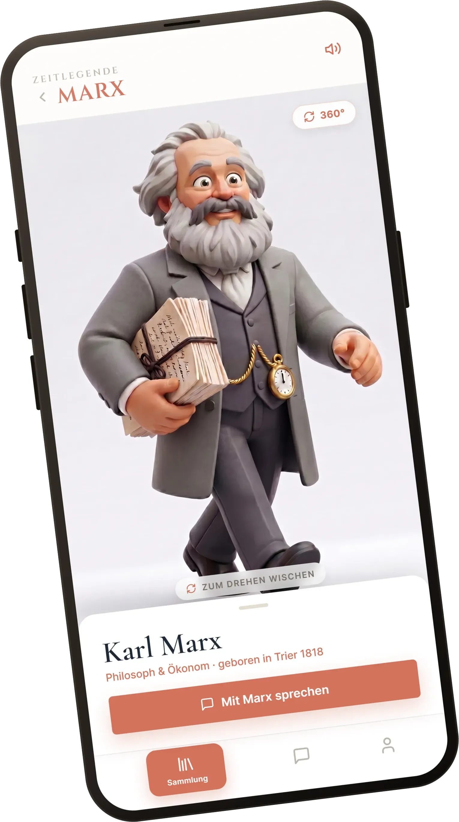 Zeitlegende-App: Steckbrief von Karl Marx