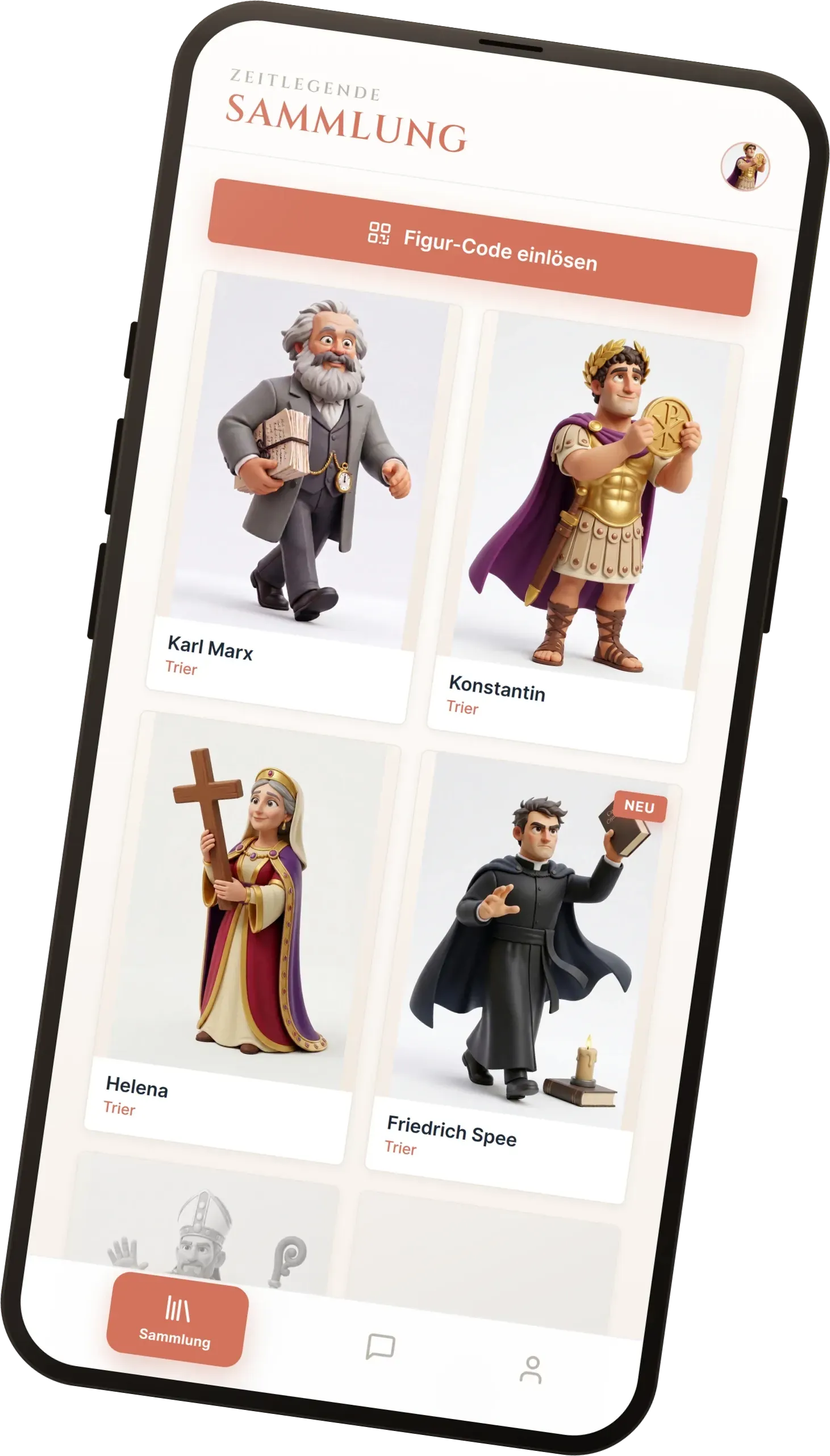 Zeitlegende-App: die Figuren-Sammlung
